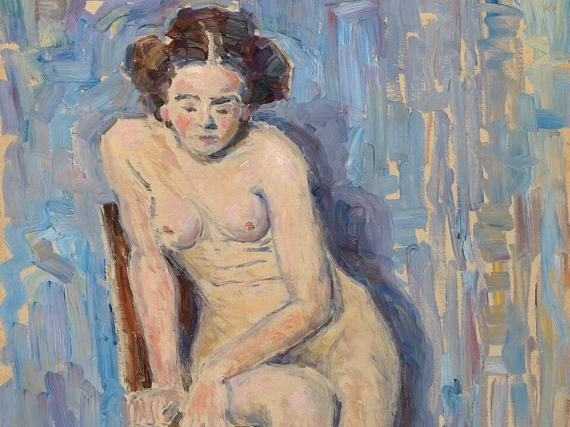 1871-Emil von Gerliczy - Nudo seduto